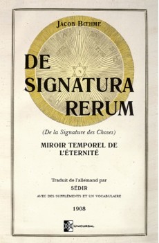 De Signatura Rerum (De la Signature des Choses)
